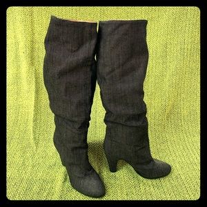 Maison Martin Margiela Denim Knee High Boots sz40